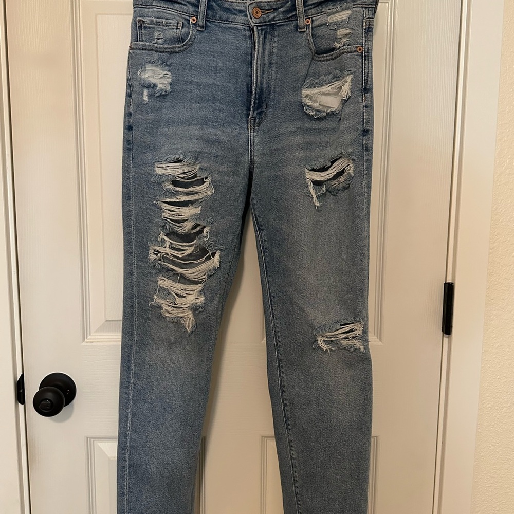 A&E Distressed Blue Jeans